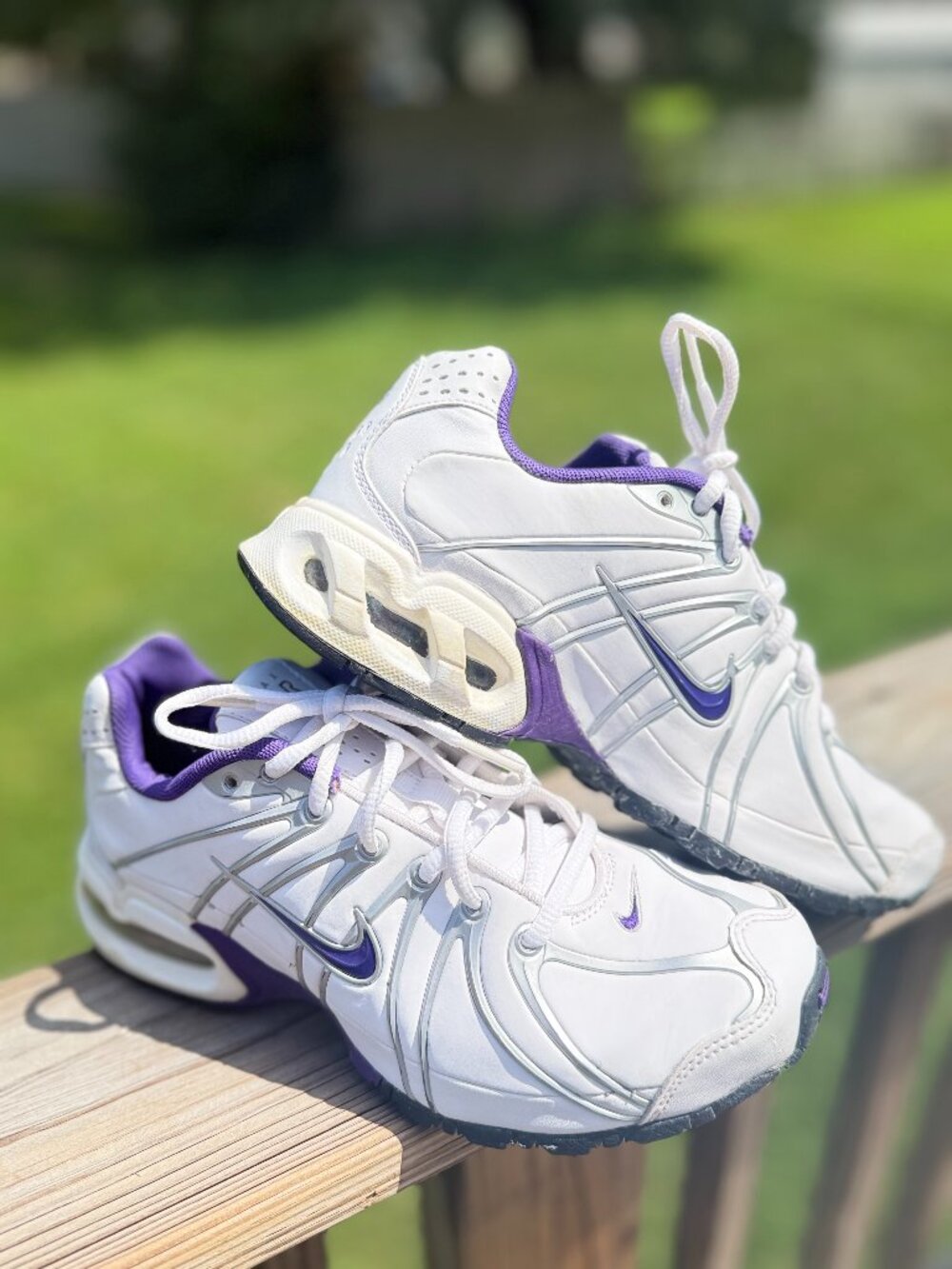 Nike Air Max Torch 4 White Purple Y2K Dad Runner Athleisure US 7 W 3975